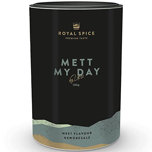 Royal Spice Mett my Day 120g - Mett Gewürz für frisches Mett oder als Gewürz zum Braten - Aromatische und authentische Würze - Mett Gewürzsalz und Mett Gewürzmischung Royal Spice Mett my Day 120g - Mett Gewürz für frisches Mett oder als Gewürz zum Braten - Aromatische und authentische Würze - Mett Gewürzsalz und Mett Gewürzmischung von ROYAL SPICE