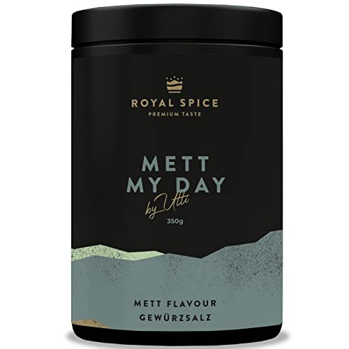 Royal Spice Mett my Day 350g - Mett Gewürz für frisches Mett oder als Gewürz zum Braten - Aromatische und authentische Würze - Mett Gewürzsalz und Mett Gewürzmischung von ROYAL SPICE bbq rubs & spices
