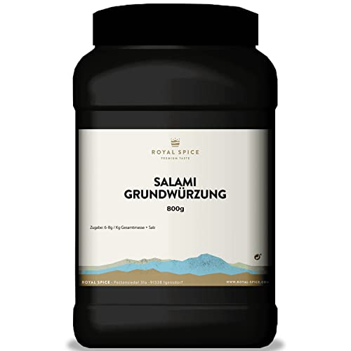 Royal Spice Salami Gewürzmischung/Grundwürzung 800g - Typisch-aromatische Basiswürzung für klassische Salami und Dauerwaren - Salami Gewürz ohne Starterkulturen & ohne GDL von ROYAL SPICE