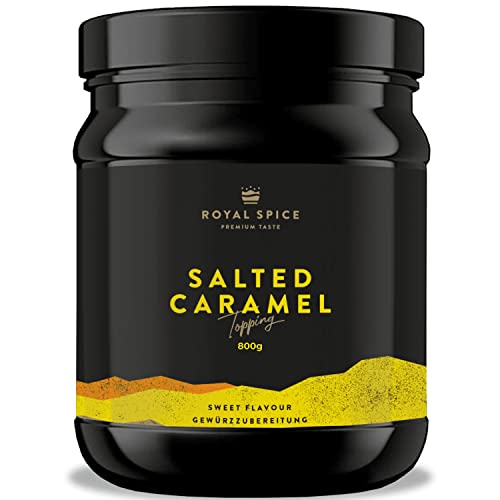 Royal Spice Salted Caramel Gewürz - 800g Dose - Gesalzener Karamell Gewürzmischung für Überragenden Nachtisch, Pancakes, Porridge & mehr von ROYAL SPICE