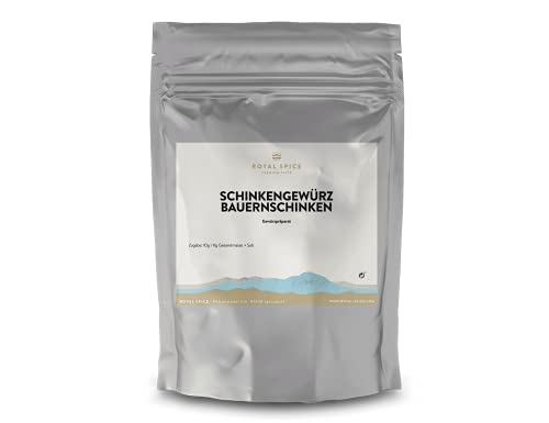 Royal Spice Schinkengewürz für Bauernschinken 1000g - Gewürzmischung zum Schinken machen für alle Arten von Rohschinken inkl. Reifemischung - Einfache Anwendung & Ausgezeichneter Geschmack von ROYAL SPICE