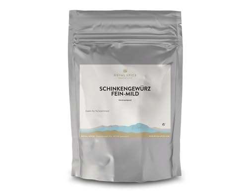 Royal Spice Schinkengewürz für Schinken Fein-Mild 1000g - Gewürzmischung zum Schinken machen für alle Arten von Rohschinken inkl. Reifemischung - Einfache Anwendung & Ausgezeichneter Geschmack von ROYAL SPICE bbq rubs & spices