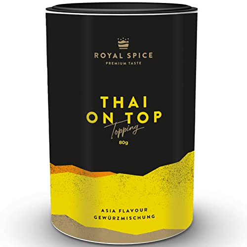 Royal Spice Thai on Top 80g - Asiatische Gewürzmischung mit asiatischen Aromen & intensivem Crunch - Perfektes Topping Asia Gewürz als Wok Gewürz und für Reis, Sushi, Gemüse & Thunfisch von ROYAL SPICE bbq rubs & spices