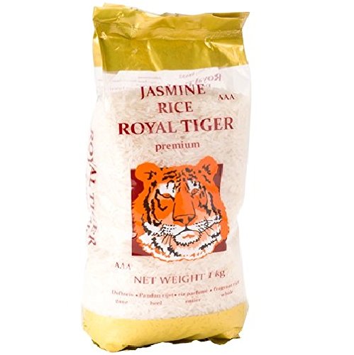 [ 12x 1kg ] ROYAL TIGER Jasmin Duftreis Jasmin Reis, ganz, Jasmine Rice AAA + ein kleines Glückspüppchen - Holzpüppchen von ROYAL TIGER