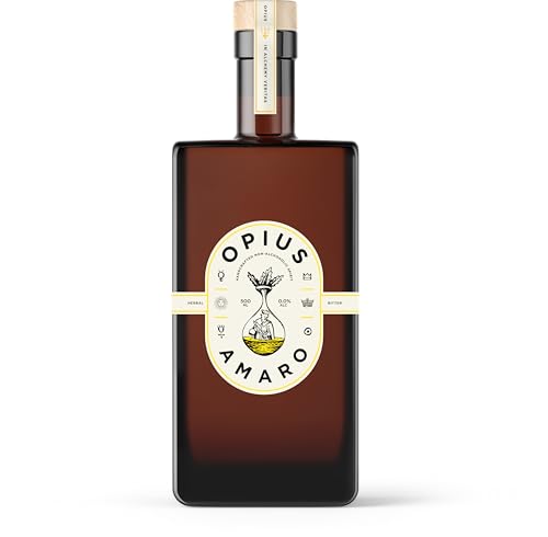 Opius Amaro Alkoholfreies Elixier, 50 cl, aus Opius Distillery, hergestellt mit handwerklichen Methoden und komplexer botanischer Mischung, köstlich pur oder in Cocktails Opius Amaro Alkoholfreies Elixier, 50 cl, aus Opius Distillery, hergestellt mit handwerklichen Methoden und komplexer botanischer Mischung, köstlich pur oder in Cocktails von RUBEDO OPIUS