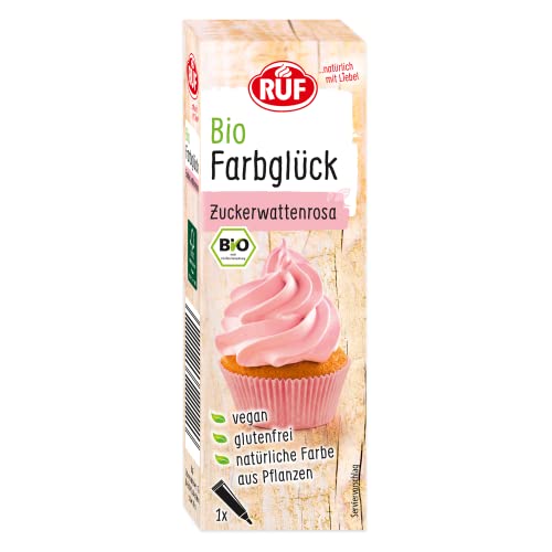 RUF Bio Lebensmittelfarbe Zuckerwatten-Rosa, mit Agavendicksaft zum Einfärben von Glasuren & für ausgefallene Torten, glutenfrei & vegan, 1 x 25g RUF Bio Lebensmittelfarbe Zuckerwatten-Rosa, mit Agavendicksaft zum Einfärben von Glasuren & für ausgefallene Torten, glutenfrei & vegan, 1 x 25g von RUF