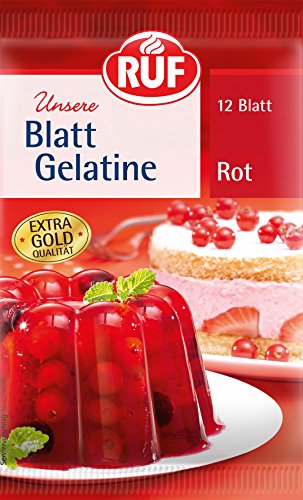 RUF Blatt Gelatine rot 20g von RUF