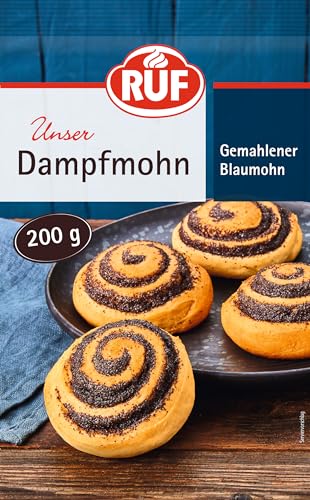 RUF Dampfmohn, fein gemahlener Blaumohn für Kuchen und Desserts wie Mohn-Schnecken oder Mohn-Streuselkuchen, backfertig und sofort einsatzbereit RUF Dampfmohn, fein gemahlener Blaumohn für Kuchen und Desserts wie Mohn-Schnecken oder Mohn-Streuselkuchen, backfertig und sofort einsatzbereit von RUF