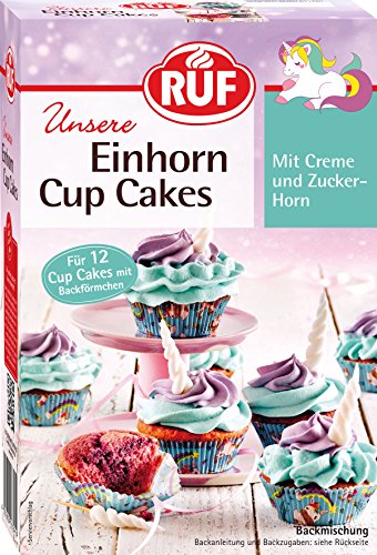 RUF Einhorn Cupcakes mit Creme und Fondant, 365 g Zucker RUF Einhorn Cupcakes mit Creme und Fondant, 365 g Zucker von RUF