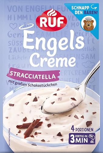 RUF Engels Creme Straciatella, Dessertpulver für eine Dessertcreme mit Sahne-Vanille-Geschmack und großen Schoko-Stückchen, 4 Portionen RUF Engels Creme Straciatella, Dessertpulver für eine Dessertcreme mit Sahne-Vanille-Geschmack und großen Schoko-Stückchen, 4 Portionen von RUF