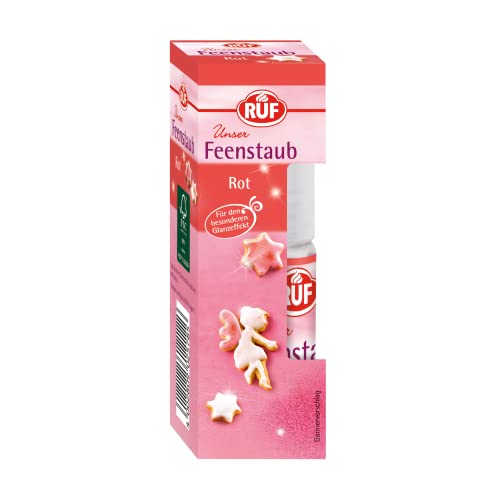 RUF Feenstaub Rot, roter Deko Glitzer essbar, glitzer Pumpspray für einen funkelnden Rot-Schimmer auf Plätzchen, Süßspeisen und Torten, 10g Flasche RUF Feenstaub Rot, roter Deko Glitzer essbar, glitzer Pumpspray für einen funkelnden Rot-Schimmer auf Plätzchen, Süßspeisen und Torten, 10g Flasche von RUF
