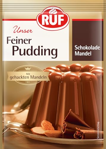 RUF Feiner Pudding Schokolade-Mandel, extra schokoladig und mit gehackten Mandeln, glutenfrei und vegan, nur mit Milch und Zucker aufkochen, 3x50g RUF Feiner Pudding Schokolade-Mandel, extra schokoladig und mit gehackten Mandeln, glutenfrei und vegan, nur mit Milch und Zucker aufkochen, 3x50g von RUF