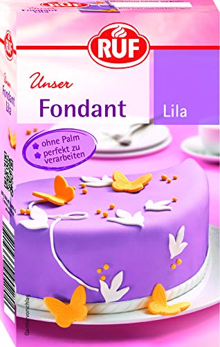 RUF Fondant lila, zum Formen von Figuren, Blumen und Buchstaben geeignet, Modellierfondant, Rollfondant, ohne Palmöl, glutenfrei und vegan, 250g von RUF