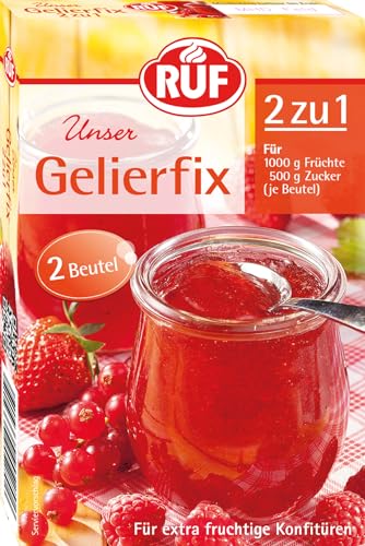 RUF Gelierfix 2 zu 1, veganes Geliermittel zum Einkochen und Gelieren von Marmelade, Konfitüre & Gelee, glutenfrei RUF Gelierfix 2 zu 1, veganes Geliermittel zum Einkochen und Gelieren von Marmelade, Konfitüre & Gelee, glutenfrei von RUF