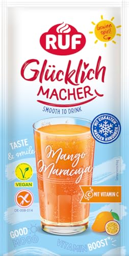 RUF Glücklichmacher Smooth to Drink Mango Maracuja, Getränkepulver mit Mango, Maracuja & Vitamin C, tropisch-fruchtiger Genuss, ideal für Smoothies, Bowls & Cocktails RUF Glücklichmacher Smooth to Drink Mango Maracuja, Getränkepulver mit Mango, Maracuja & Vitamin C, tropisch-fruchtiger Genuss, ideal für Smoothies, Bowls & Cocktails von RUF