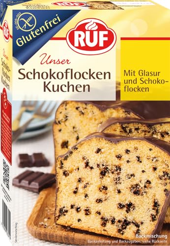 RUF Glutenfreier Schokoflocken-Kuchen mit Kakaoglasur und Schoko-Stückchen, fluffig und schokoladig, glutenfreier Kuchen, Zöliakie geeignet RUF Glutenfreier Schokoflocken-Kuchen mit Kakaoglasur und Schoko-Stückchen, fluffig und schokoladig, glutenfreier Kuchen, Zöliakie geeignet von RUF