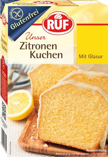RUF Glutenfreier Zitronen-Kuchen mit fruchtiger Zitronenglasur, glutenfreier Kuchen für jeden Anlass, vegan von RUF