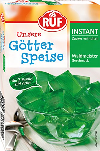 RUF Instant Götterspeise Waldmeister, 17er Pack (17 x 500 ml Packung) von RUF