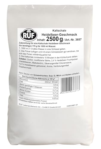 RUF Kaltschale Heidelbeer ohne Kochen, Großpackung, sommerliches Fruchtdessert, Blaubeersuppe, mit Blaubeeren gefriergetrocknet, nur 10 Min Kühlzeit, glutenfrei und vegan, , 1x2500g RUF Kaltschale Heidelbeer ohne Kochen, Großpackung, sommerliches Fruchtdessert, Blaubeersuppe, mit Blaubeeren gefriergetrocknet, nur 10 Min Kühlzeit, glutenfrei und vegan, , 1x2500g von RUF