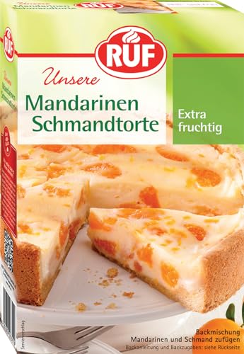 RUF Mandarinen-Schmand-Torte, Backmischung für einen fruchtigen Schmandkuchen, mit Weizen-Vollkornmehl, für Mandarinen, Kirschen, Stachelbeeren RUF Mandarinen-Schmand-Torte, Backmischung für einen fruchtigen Schmandkuchen, mit Weizen-Vollkornmehl, für Mandarinen, Kirschen, Stachelbeeren von RUF