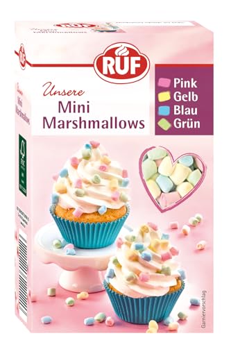 RUF Mini Marshmallows, Mäusespeck in Pastellfarben zum Dekorieren von Torten, Cupcakes und Plätzchen oder als Topping für Heiße Schokolade, 1 x 45g von RUF