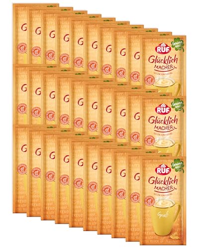 RUF Monats-Vorrat Glücklichmacher Tassenpudding Grieß, Cremepudding mit klassischem Grieß-Geschmack, nur Wasser hinzufügen, 30 x 59g Beutel RUF Monats-Vorrat Glücklichmacher Tassenpudding Grieß, Cremepudding mit klassischem Grieß-Geschmack, nur Wasser hinzufügen, 30 x 59g Beutel von RUF