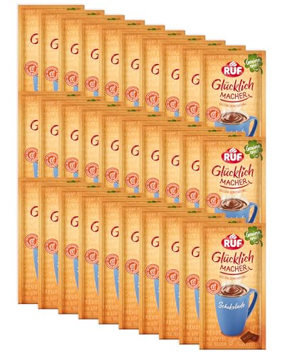 RUF Monats-Vorrat Glücklichmacher Tassenpudding Schokolade, Cremepudding mit reichhaltiger Schokolade, nur Wasser hinzufügen, 30 x 59g Beutel RUF Monats-Vorrat Glücklichmacher Tassenpudding Schokolade, Cremepudding mit reichhaltiger Schokolade, nur Wasser hinzufügen, 30 x 59g Beutel von RUF
