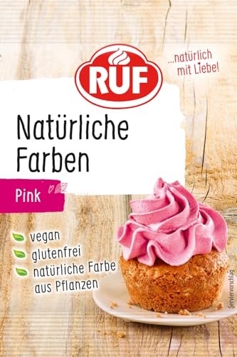 RUF Natürliche Farben Pink, natürliche Lebensmittelfarbe aus Rote-Bete-Saftkonzentrat, zum Färben von Teig, Fondant & Cremes, glutenfrei & vegan, 1x8g von RUF