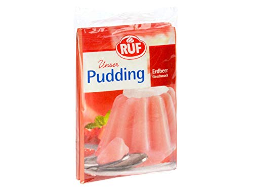 Ruf Puddingpulver Erdbeer-Geschmack, 18er Pack (18 x 3er Pack) von RUF
