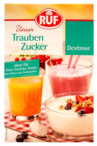 RUF Ruf Unser Traubenzucker Dextrose, 9er Pack (9 x 400g) von RUF
