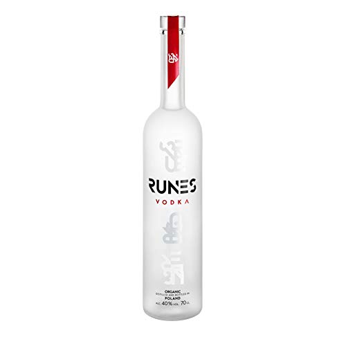 RUNES Organic Vodka (1x 700 ml) - Bio und Vegan zertifizierter Premium Vodka aus Polen aus 100% Bio-Roggen für exzellente Cocktails und Longdrinks von RUNES