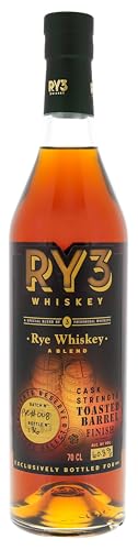 Ry3 Blended Rye Whiskey 700 ml Cask Strength Toasted Barrel Finish 60,80% Volume Premium Whisky aus den USA von RY3 Whiskey