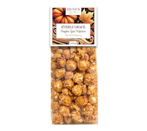 Everly Grace Popcorn – Pumpkin Spice Perfection, 100 g – Popcorn-Tüten mit herbstlichen Gewürzen aus unserer Manufaktur in Augsburg, Deutschland von Everly Grace