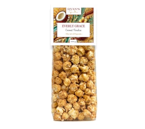 Everly Grace Popcorn – Coconut Paradise, 100 g – Popcorn-Tüten mit tropischer Kokosnuss aus unserer Manufaktur in Augsburg, Deutschland von Everly Grace