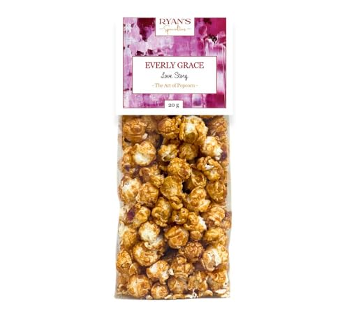 Everly Grace Popcorn – Love Story, 100 g – Popcorn-Tüten mit Mandeln, Vanille und Rosenblüten aus unserer Manufaktur in Augsburg, Deutschland von Everly Grace