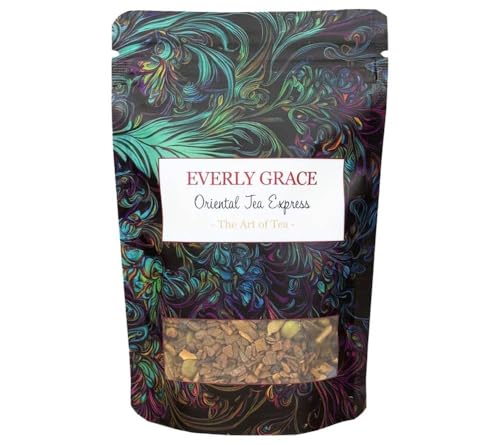 Everly Grace Oriental Tea Express – Bio-Kräutertee ohne Koffein, 100 g – Gewürztee mit Zimt, Ingwer, Kardamom und Nelken – Handgefertigt in kleinen Chargen in Augsburg von Everly Grace
