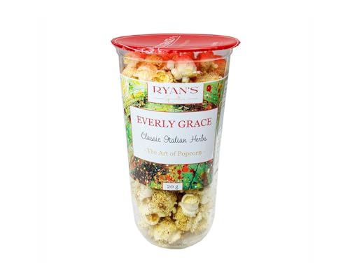 Everly Grace Popcorn – Classic Italian Herbs, 20 g – Popcornbecher mit italienischen Kräutern, handgemacht in Deutschland von Everly Grace