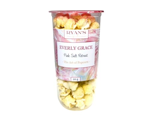 Everly Grace Popcorn - Pink Salt Retreat, 20 g – Popcorn-Becher mit Avocadoöl und rosa Salz aus unserer Manufaktur in Augsburg, Deutschland von Everly Grace