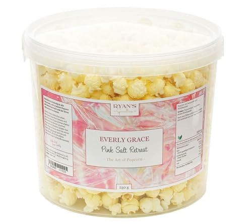 Everly Grace Popcorn - Pink Salt Retreat, 250 g – salziges Popcorn mit Avocadoöl und hochwertigem rosa Salz aus unserer Manufaktur in Augsburg, Deutschland von Everly Grace