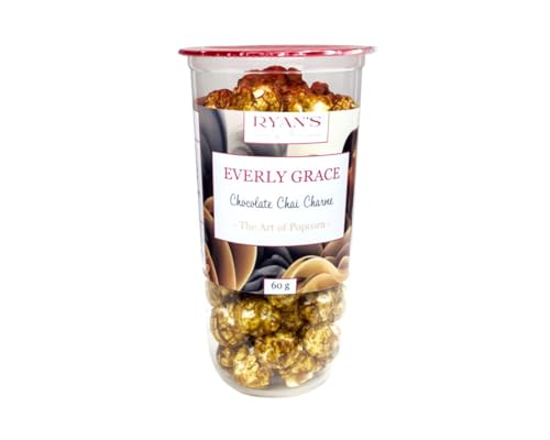 Everly Grace Popcorn – Chocolate Chai Charme, 60 g – Popcornbecher mit Schokolade und Chai-Gewürzen aus unserer Manufaktur in Augsburg, Deutschland von Everly Grace