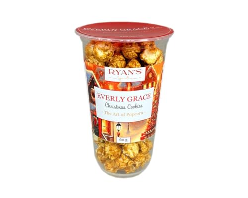 Everly Grace Popcorn – Christmas Cookies, 60 g – Popcornbecher mit Spekulatius-Geschmack und Zimt aus unserer Manufaktur in Augsburg von Everly Grace