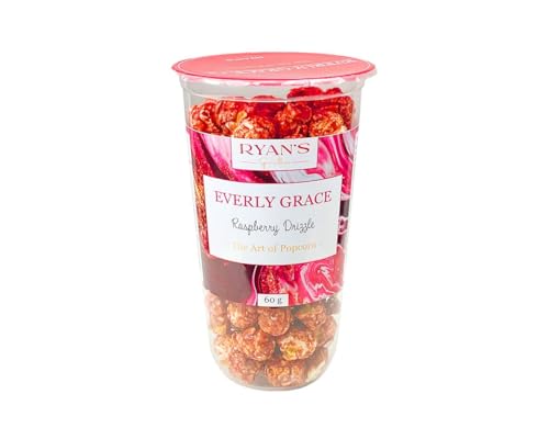 Everly Grace Popcornbecher – Raspberry Drizzle, 60 g – Popcorn-Becher - Popcorn-Cup mit Himbeere, Acerolakirsche und Rote Bete aus unserer Manufaktur in Augsburg, Deutschland von Everly Grace
