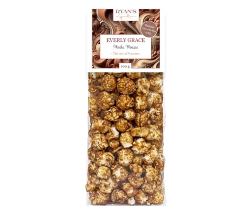 Everly Grace Popcorn – Mocha Mousse, 100 g - Gourmet-Popcorn-Tüte mit Schokoladen-Espresso-Überzug, Handgefertigt in Deutschland, Gourmet-Snack für Kaffeeliebhaber von Everly Grace