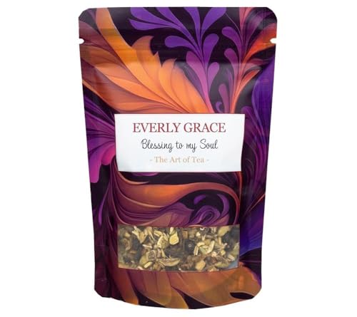 Everly Grace Tee Blessing to my Soul – Bio Kräutertee mit Ayurveda-Gewürzen, 100 g – Lose Mischung, koffeinfrei, vegan – Wärmender Wohlfühltee für Entspannung und innere Balance von Everly Grace
