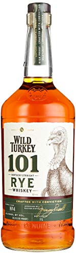 Wild Turkey Kentucky Rye Whiskey - Kraftvoller Whiskey - ideal für Cocktails und Mixgetränke - 50,5% Vol. Alkohol - 1 x 1 l von Wild Turkey