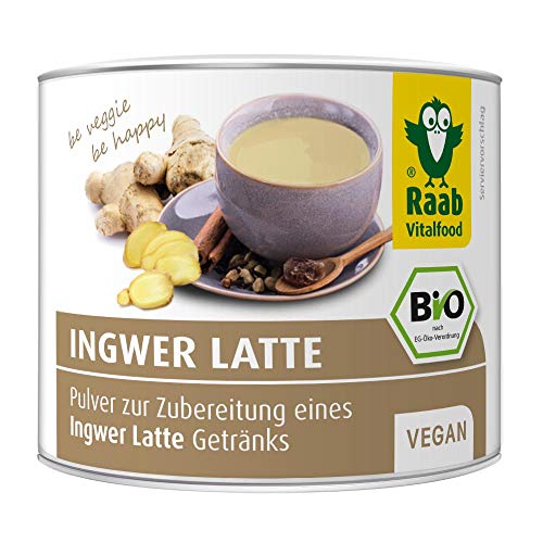 Raab Vitalfood Bio Ingwer-Latte Getränke-Pulver mit 35 % Ingwer und Zimt, 1er Pack (1 x 70 g) von Raab Vitalfood