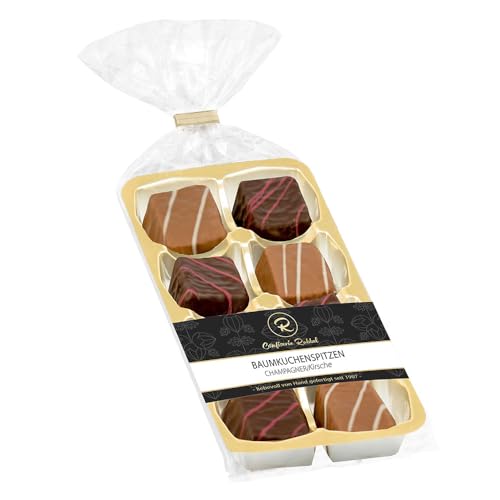 Confiserie Rabbel | Baumkuchenspitzen Marc de Champagne - Kirsche | mit Vollmilch- und Zartbitterschokolade umhüllt | 100 g Confiserie Rabbel | Baumkuchenspitzen Marc de Champagne - Kirsche | mit Vollmilch- und Zartbitterschokolade umhüllt | 100 g von Rabbel