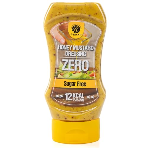 Rabeko Zero Sauce - Honig-Senf, 1 x 350 ml ohne Zucker & wenig Fett - gesunde Low Carb Produkte kalorienreduziert fettreduziert für Salat, Pommes Frites, Burger, Grill - Gluten und Laktosefrei von Rabeko Products