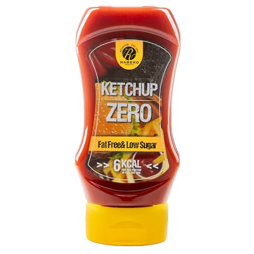 Rabeko Zero Sauce - Ketchup, 1 x 350ml ohne Zucker & wenig Fett - gesunde Low Carb Produkte kalorienreduziert fettreduziert für Salat, Frites,Burger,Grill - Gluten und Laktosefrei von Rabeko Products