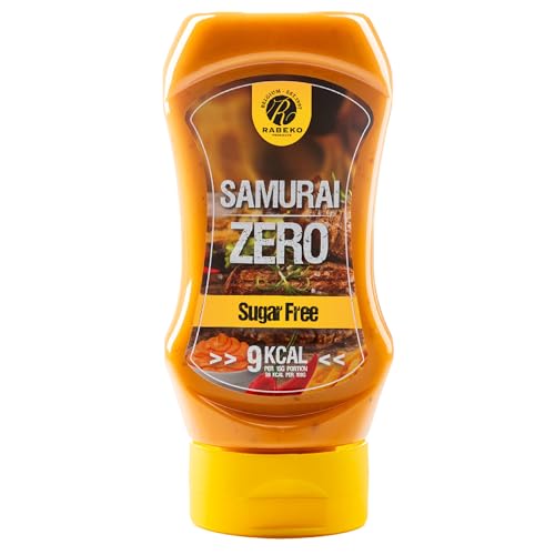 Rabeko Zero Sauce - Samurai, 1 x 350ml ohne Zucker & wenig Fett - gesunde Low Carb Produkte kalorienreduziert fettreduziert für Salat, Pommes Frites, Burger, Grill - Gluten und Laktosefrei von Rabeko Products